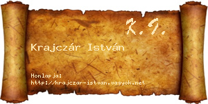Krajczár István névjegykártya