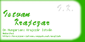 istvan krajczar business card
