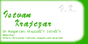 istvan krajczar business card